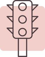 Traffic Control Line  Shape Colors Icon vector