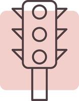 Traffic Control Line  Shape Colors Icon vector