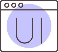 Ui Line  Shape Colors Icon vector