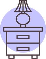 Wardrobe Line  Shape Colors Icon vector