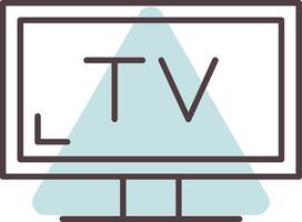 Tv Line  Shape Colors Icon vector