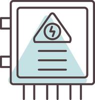 Fuse Box Line  Shape Colors Icon vector