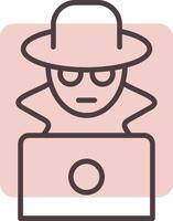 Fraud Line  Shape Colors Icon vector