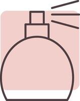 Perfume Bottle Line  Shape Colors Icon vector