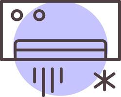 Air Conditioning Line  Shape Colors Icon vector