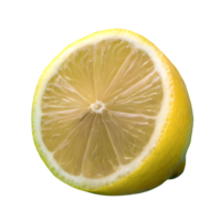 ai generiert frisch Zitrone geschnitten isoliert auf transparent Hintergrund png