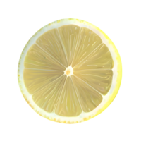 AI generated Fresh lemon sliced isolated on transparent background png