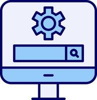 Computer Search Engine Vecto Icon vector