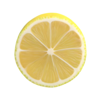 AI generated Fresh lemon sliced isolated on transparent background png