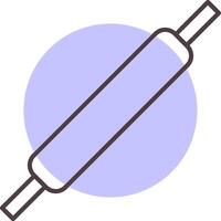 Rolling Pins Line  Shape Colors Icon vector