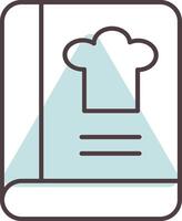 Cook Book Line  Shape Colors Icon vector