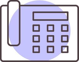 Landline Line  Shape Colors Icon vector