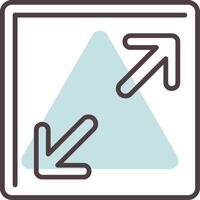 Resize Line  Shape Colors Icon vector