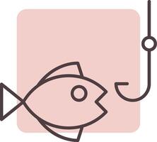 Fishing Line  Shape Colors Icon vector