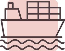 Shipment Line  Shape Colors Icon vector