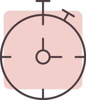 Chronometer Line  Shape Colors Icon vector