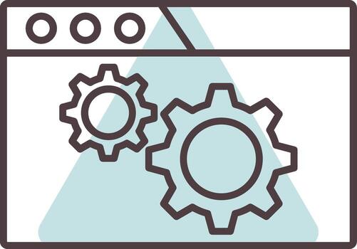 navegador ajuste línea forma colores icono vector