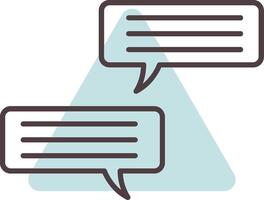 Conversation Line  Shape Colors Icon vector