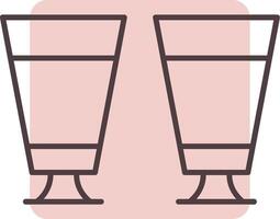 Goblet Line  Shape Colors Icon vector