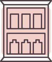 Medicine Cabinet Line  Shape Colors Icon vector