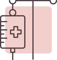 Medical Drip Line  Shape Colors Icon vector