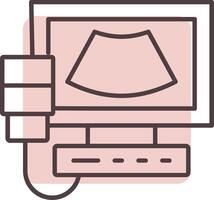 Ultrasound Line  Shape Colors Icon vector