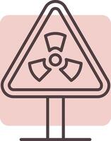 Radiation Zone Line  Shape Colors Icon vector