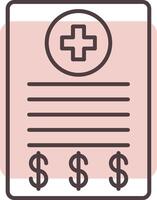 Medical Bill Line  Shape Colors Icon vector