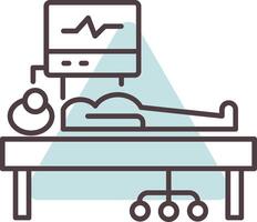 ICU Room Line  Shape Colors Icon vector