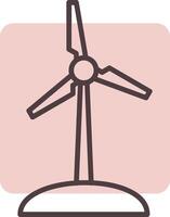 Turbine Line  Shape Colors Icon vector