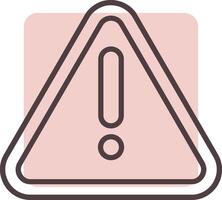 Warning Sign Line  Shape Colors Icon vector