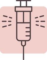 Syringe Line  Shape Colors Icon vector