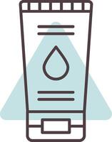 Face Wash Line  Shape Colors Icon vector