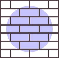 Brickwall Line  Shape Colors Icon vector