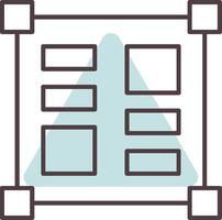 Layout Tools Line  Shape Colors Icon vector