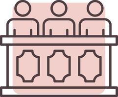 Panel of judges Line  Shape Colors Icon vector