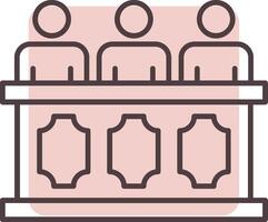 Panel of judges Line  Shape Colors Icon vector