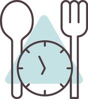 Fasting Line  Shape Colors Icon vector