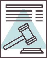 Legal Document Line  Shape Colors Icon vector