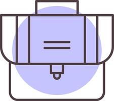 maleta línea forma colores icono vector