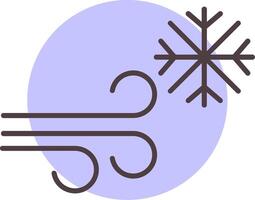 tormenta de nieve línea forma colores icono vector