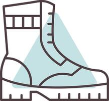 Boot Line  Shape Colors Icon vector