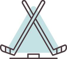 Ice Hockey Line  Shape Colors Icon vector