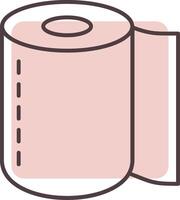 Toilet Roll Line  Shape Colors Icon vector