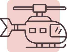helicóptero línea forma colores icono vector