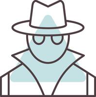 Spy Line  Shape Colors Icon vector