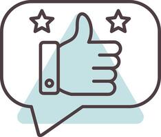 Reviews Line  Shape Colors Icon vector