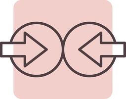 Collision Line  Shape Colors Icon vector
