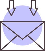 Mail Line  Shape Colors Icon vector