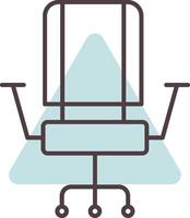 Chair Line  Shape Colors Icon vector